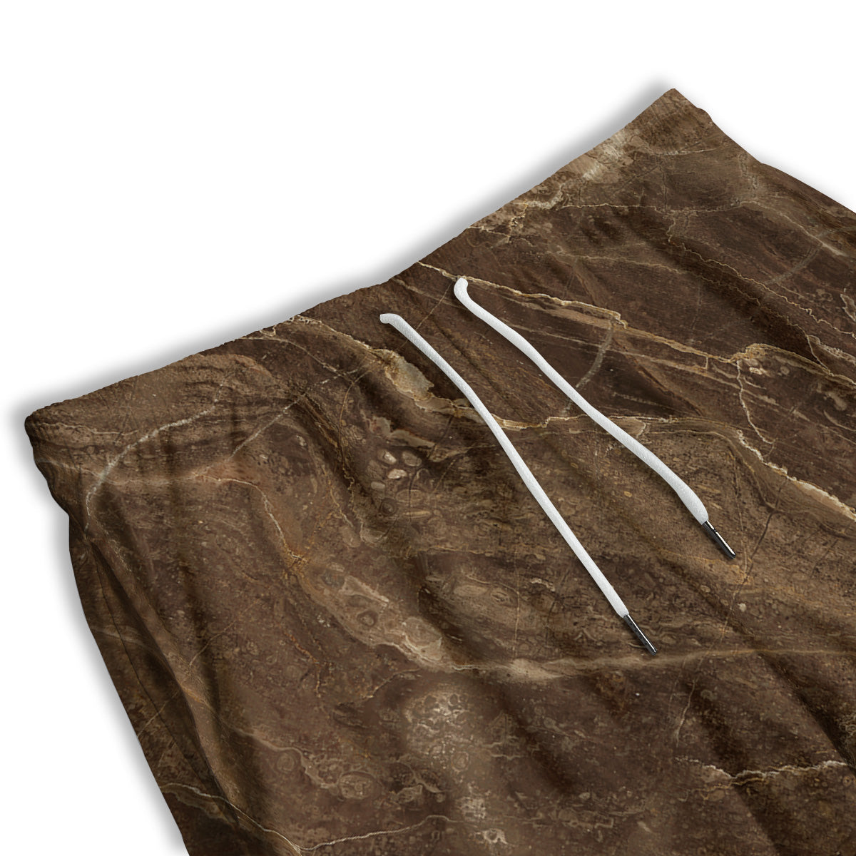 Marble Brown Print Men's Athletic Shorts
