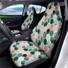 Marble Geometric And Tropical Leaves Print Car Seat Covers-grizzshop