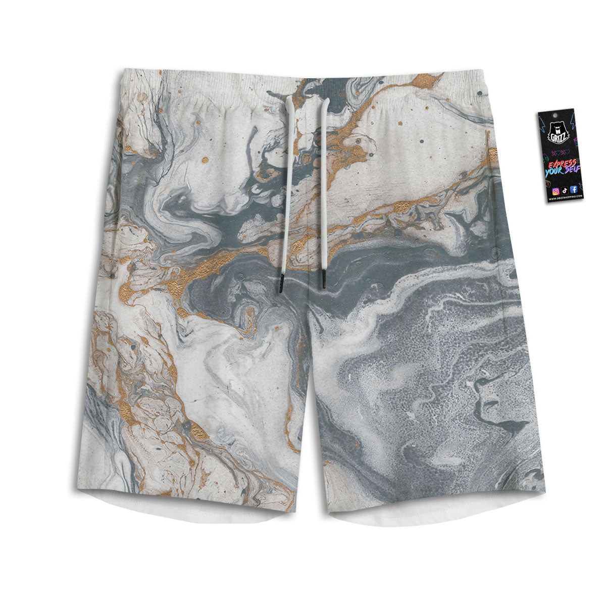 Owl Eyes Print Men's Athletic Shorts