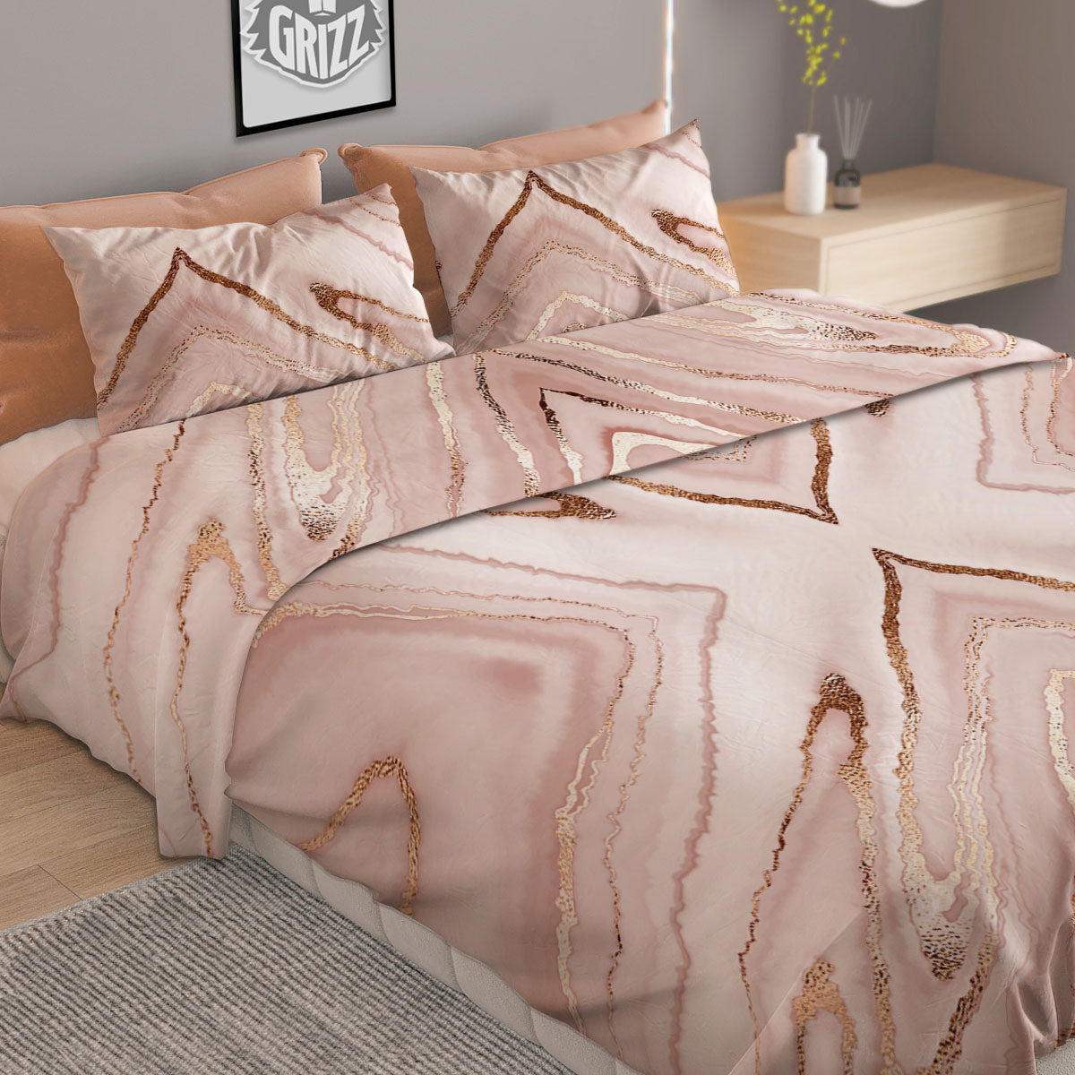 Melted Vanilla Ice Cream Print Pattern Duvet Cover Bedding Set