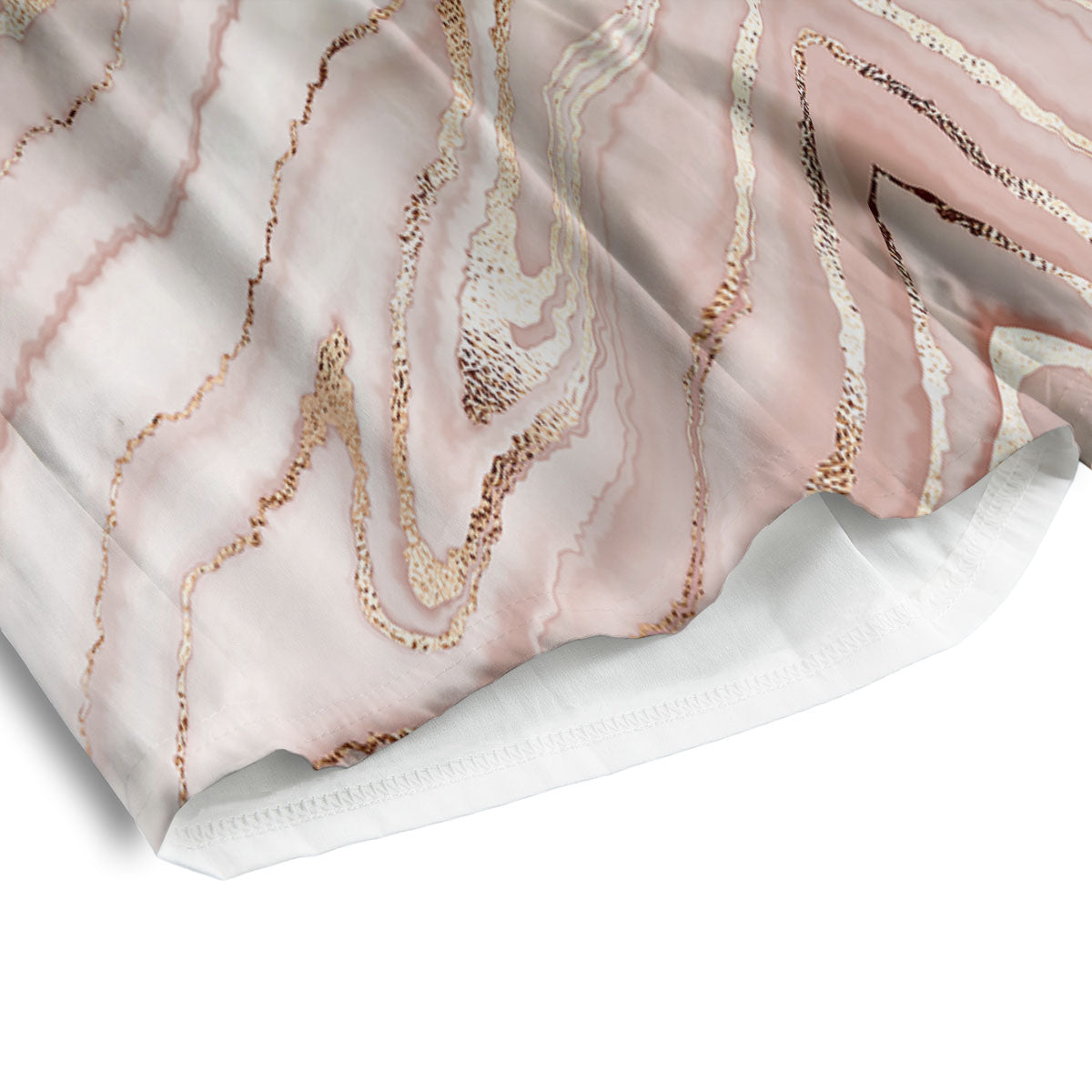 Marble Liquid Pink Gold Print Pattern Men's Athletic Shorts