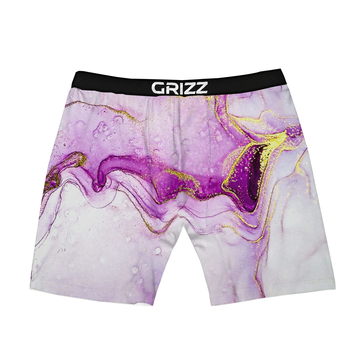 Marble Liquid Purple Print Pattern Boxer Briefs-grizzshop