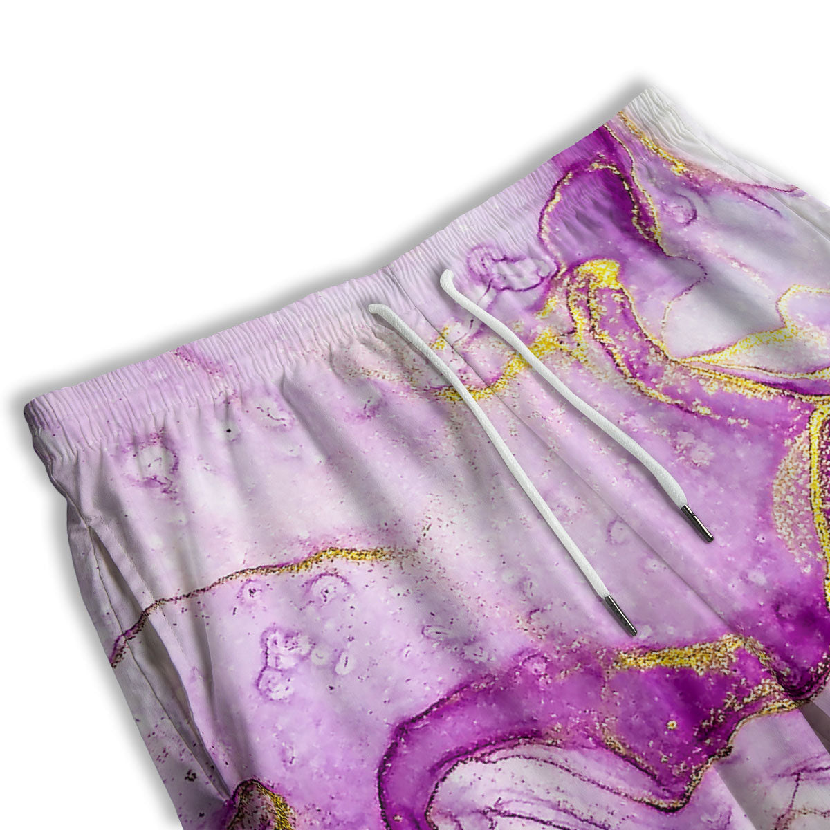 Marble Liquid Purple Print Pattern Men's Athletic Shorts