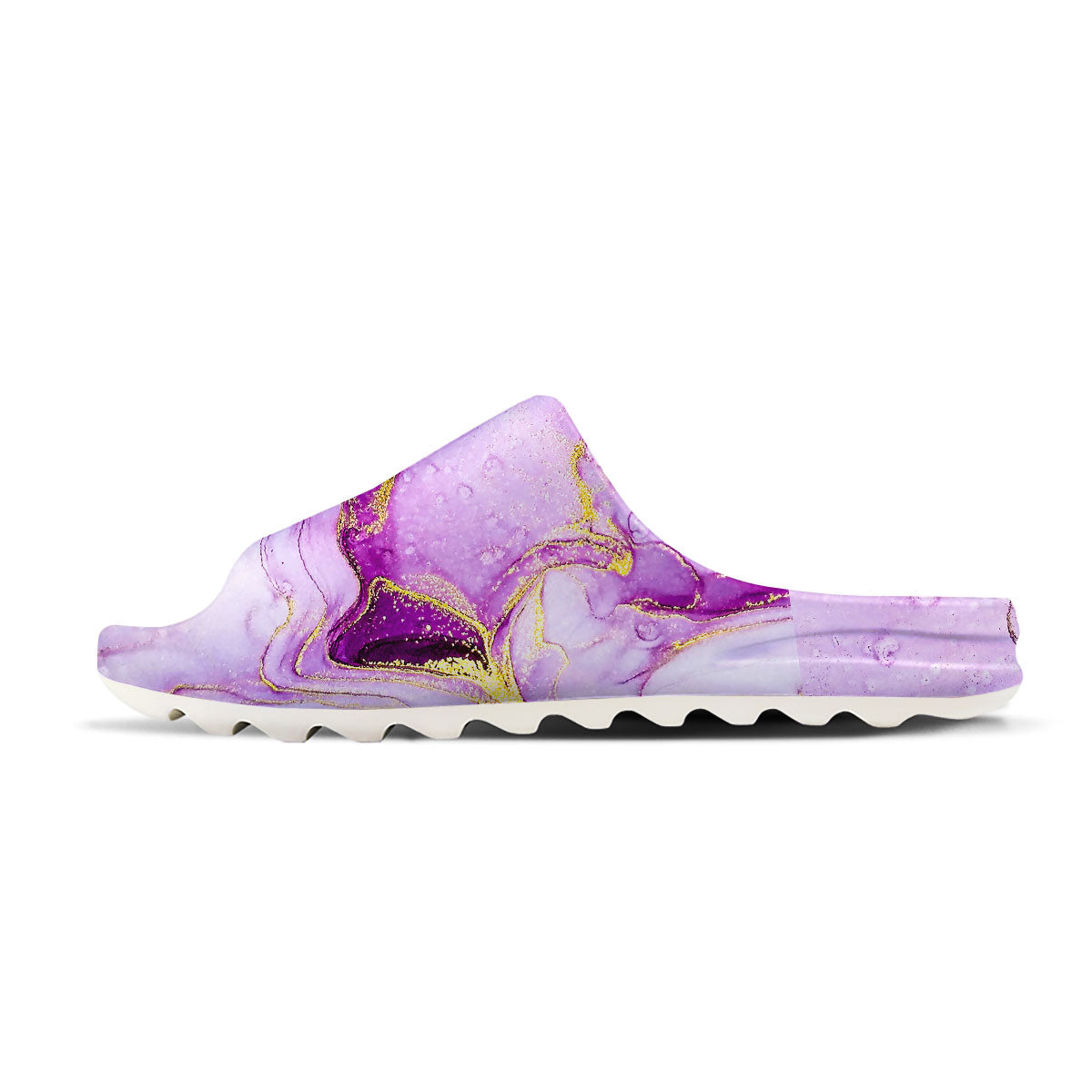 Marble Liquid Purple Print Pattern Sandals-grizzshop