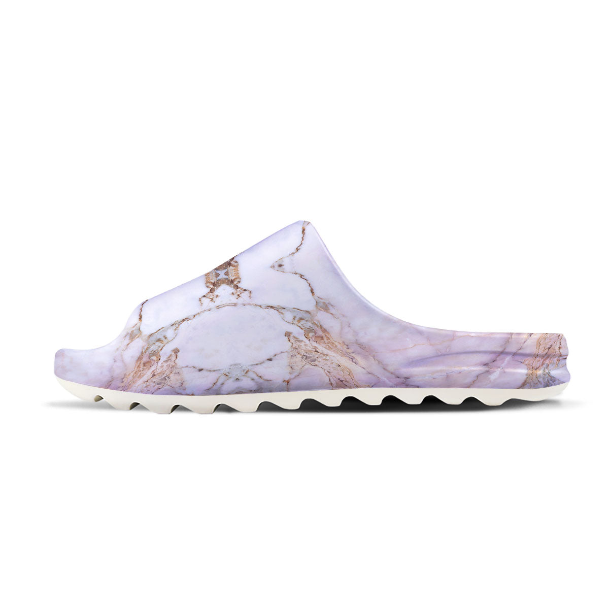Marble Pink Grey White Print Pattern Sandals-grizzshop
