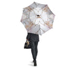 Marble Pink Grey White Print Pattern Umbrella-grizzshop