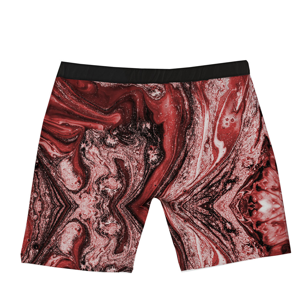 Marble Red Print Pattern Boxer Briefs-grizzshop