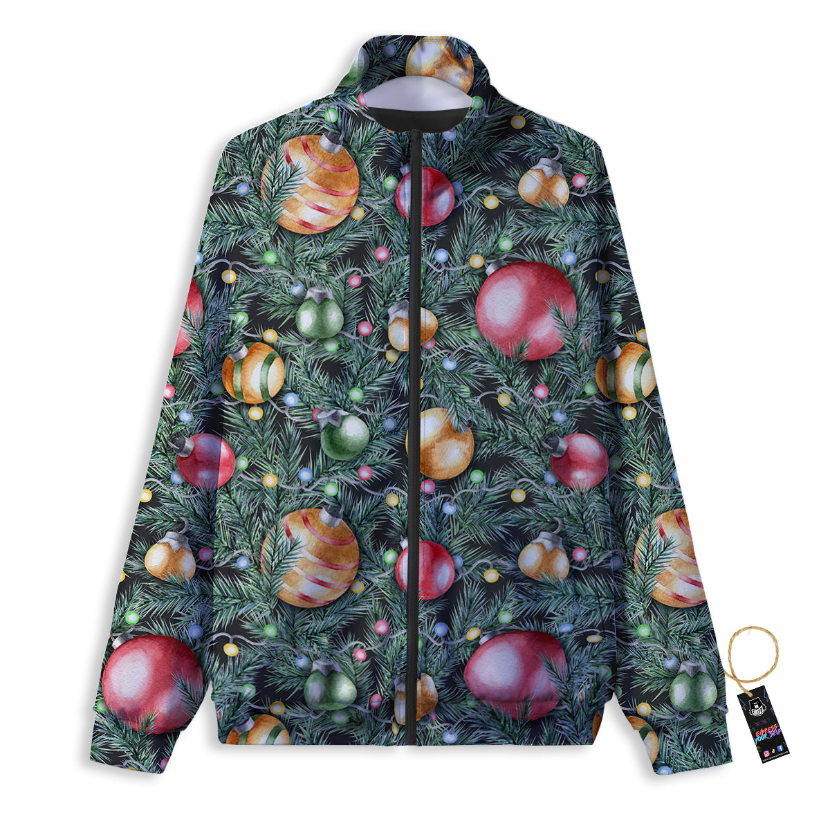Marble Red Print Pattern Track Jacket-grizzshop