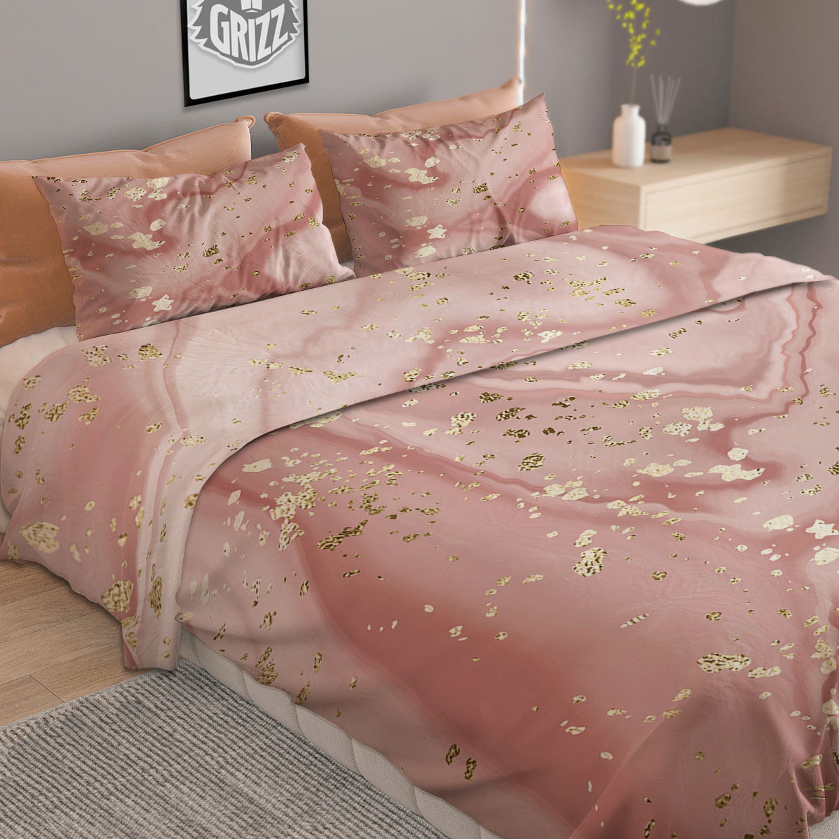 Merry Christmas Zigzag Print Pattern Duvet Cover Bedding Set