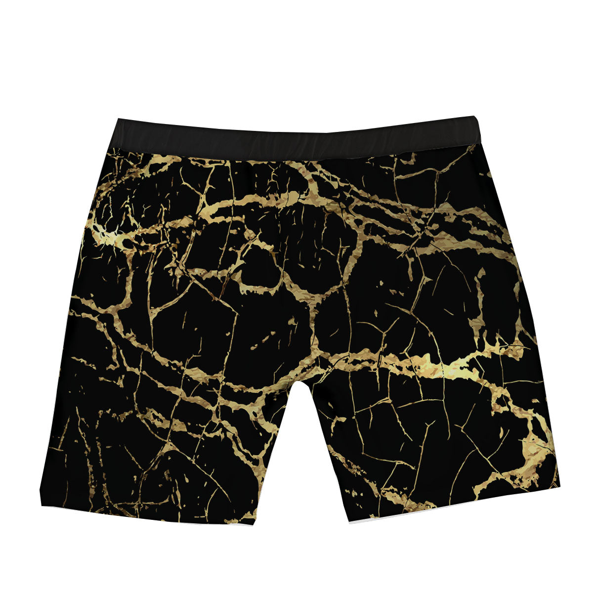 Marble Scratch Black Gold Print Marble Boxer Briefs-grizzshop