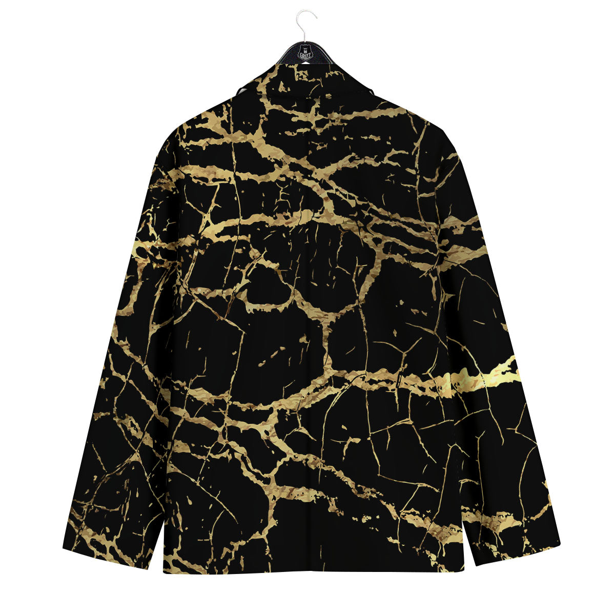Marble Scratch Black Gold Print Marble Men's Sport Coat-grizzshop