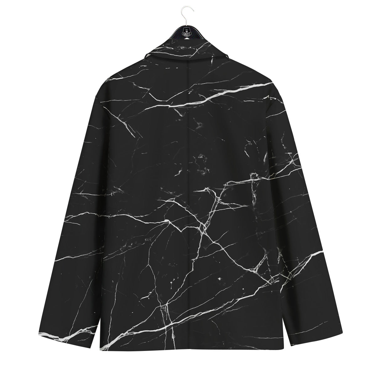 Marble Scratch Black White Print Men's Sport Coat-grizzshop