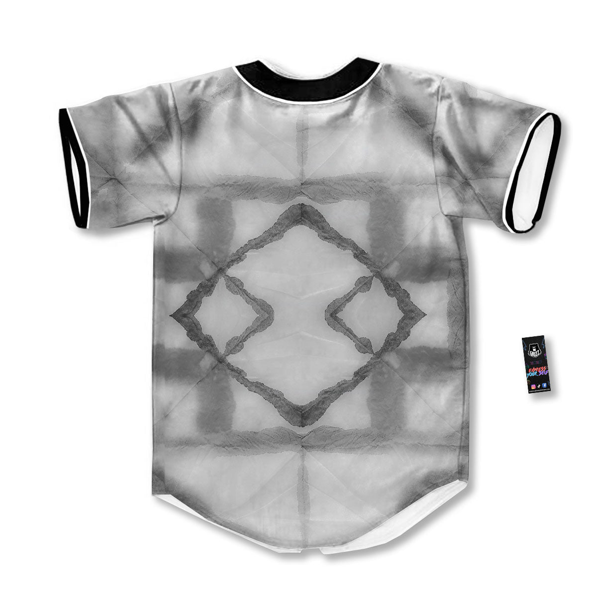 Marble Silver Grey Print Pattern Baseball Jersey-grizzshop