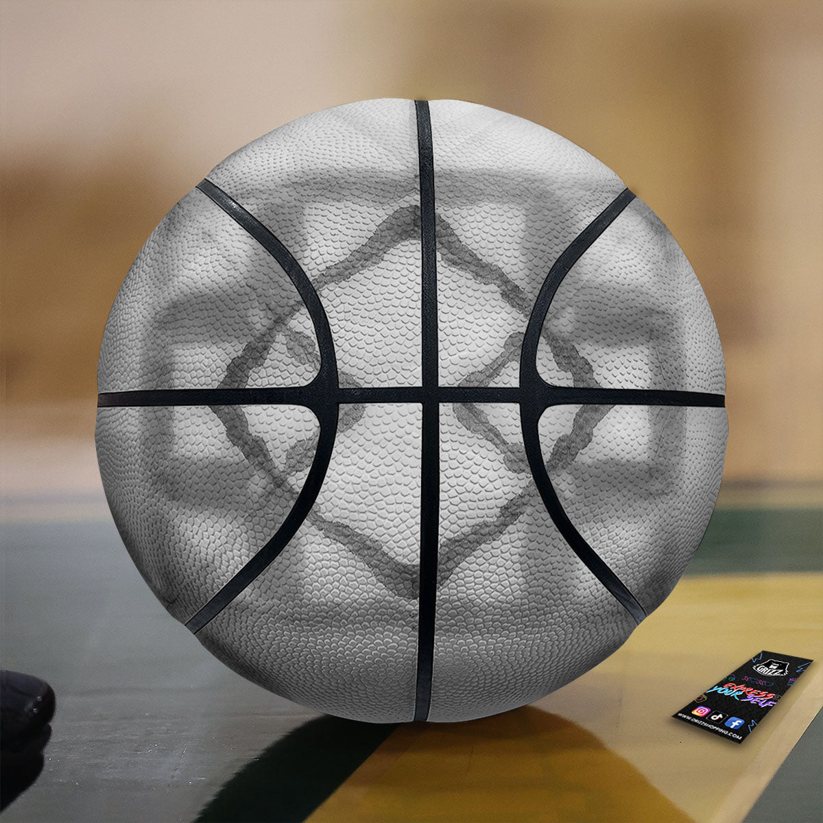 Marble Silver Grey Print Pattern Basketball-grizzshop