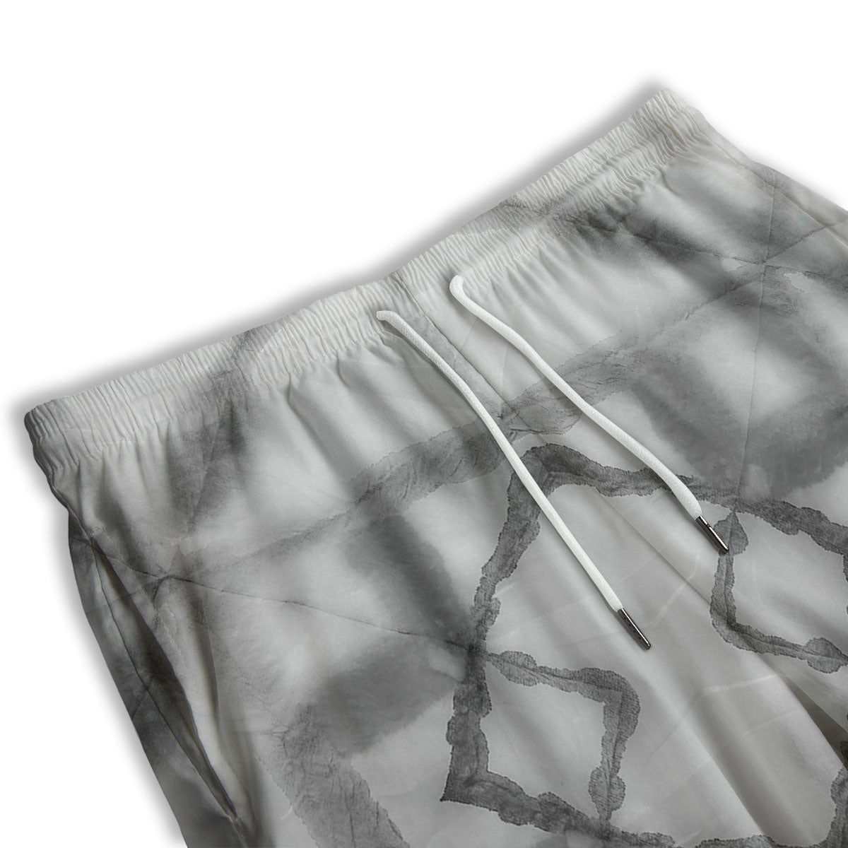 Marble Silver Grey Print Pattern Men's Athletic Shorts