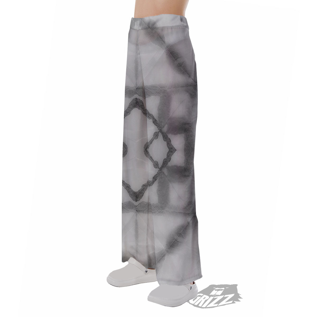 Marble Silver Grey Print Pattern Pajama Pants-grizzshop