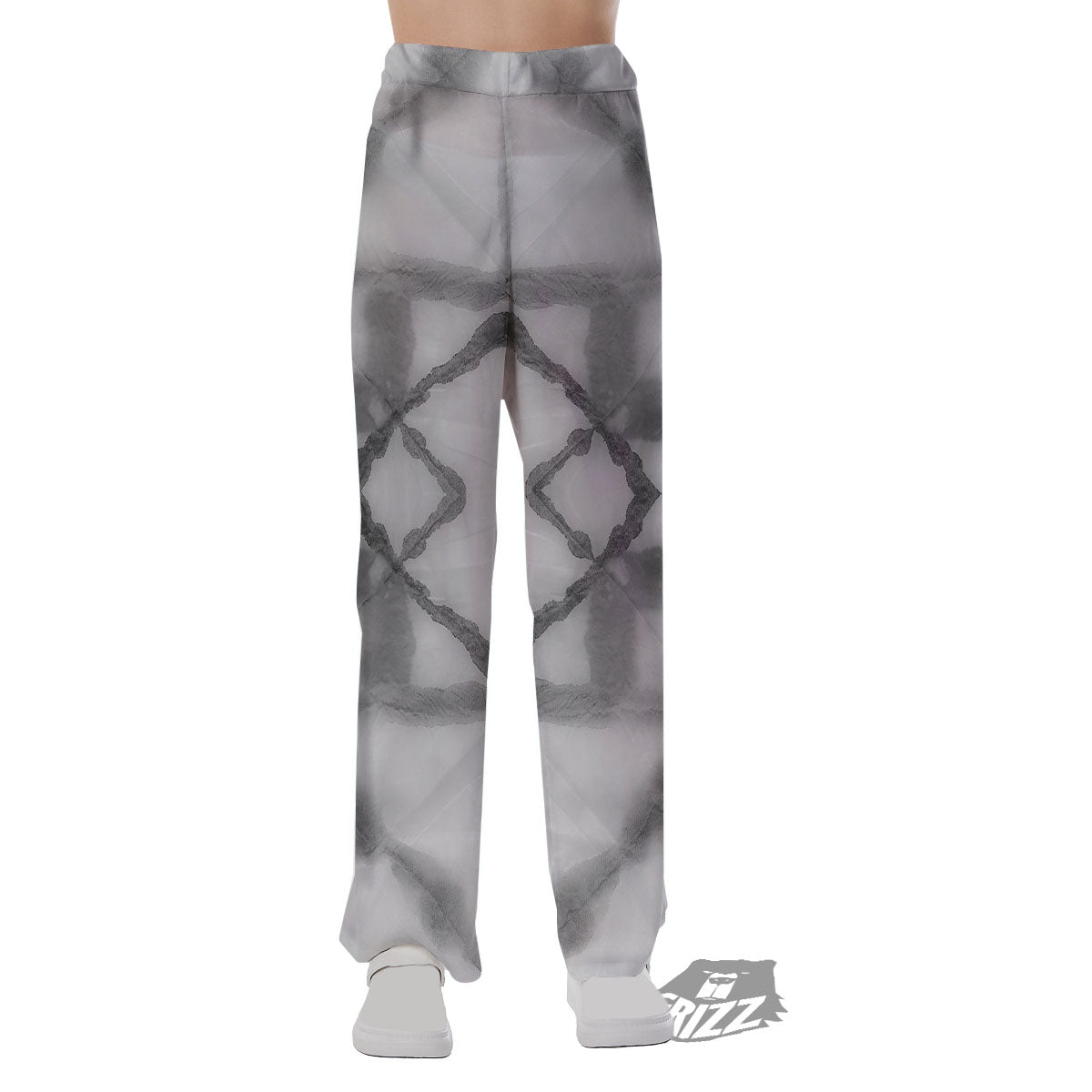 Marble Silver Grey Print Pattern Pajama Pants-grizzshop