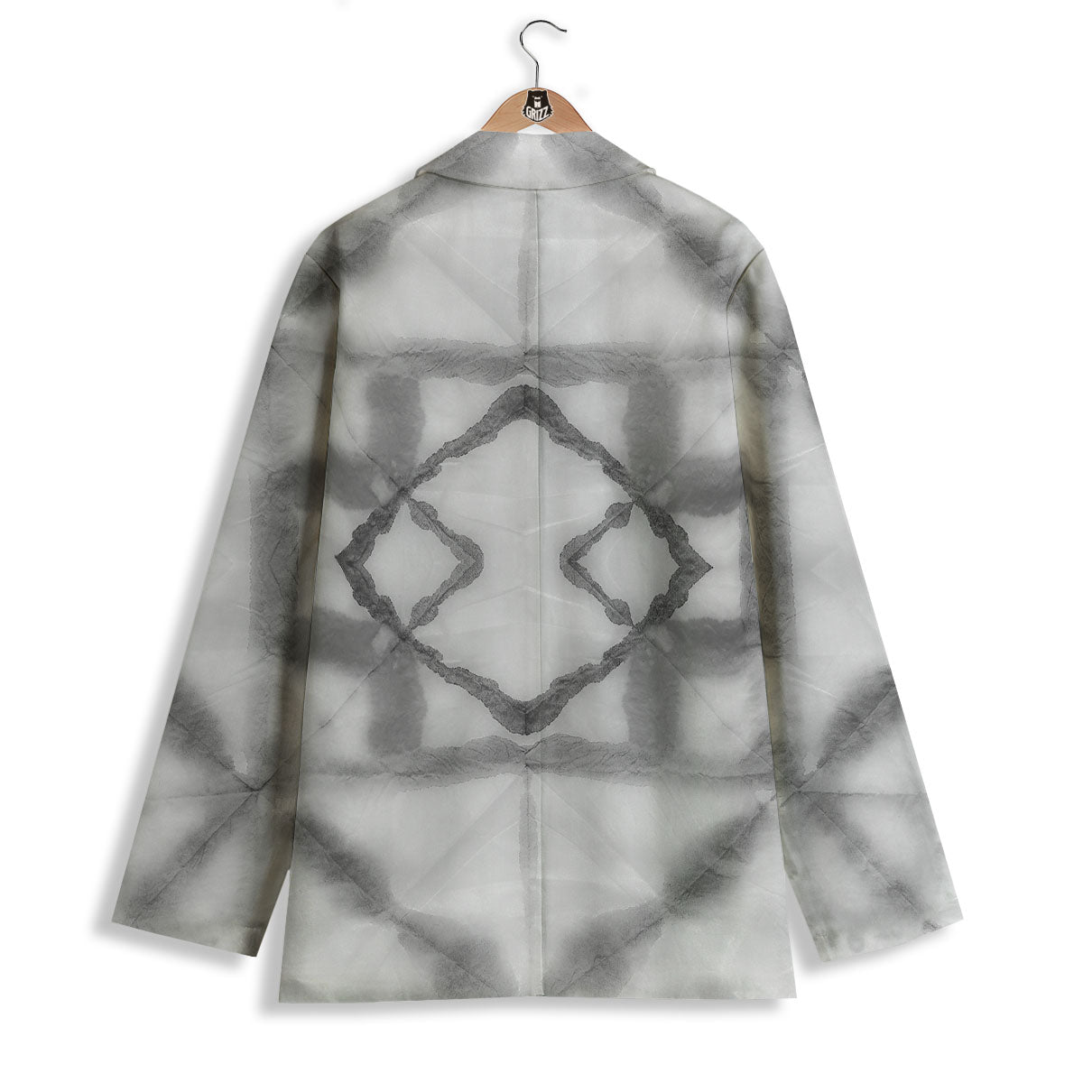 Marble Silver Grey Print Pattern Women's Blazer-grizzshop