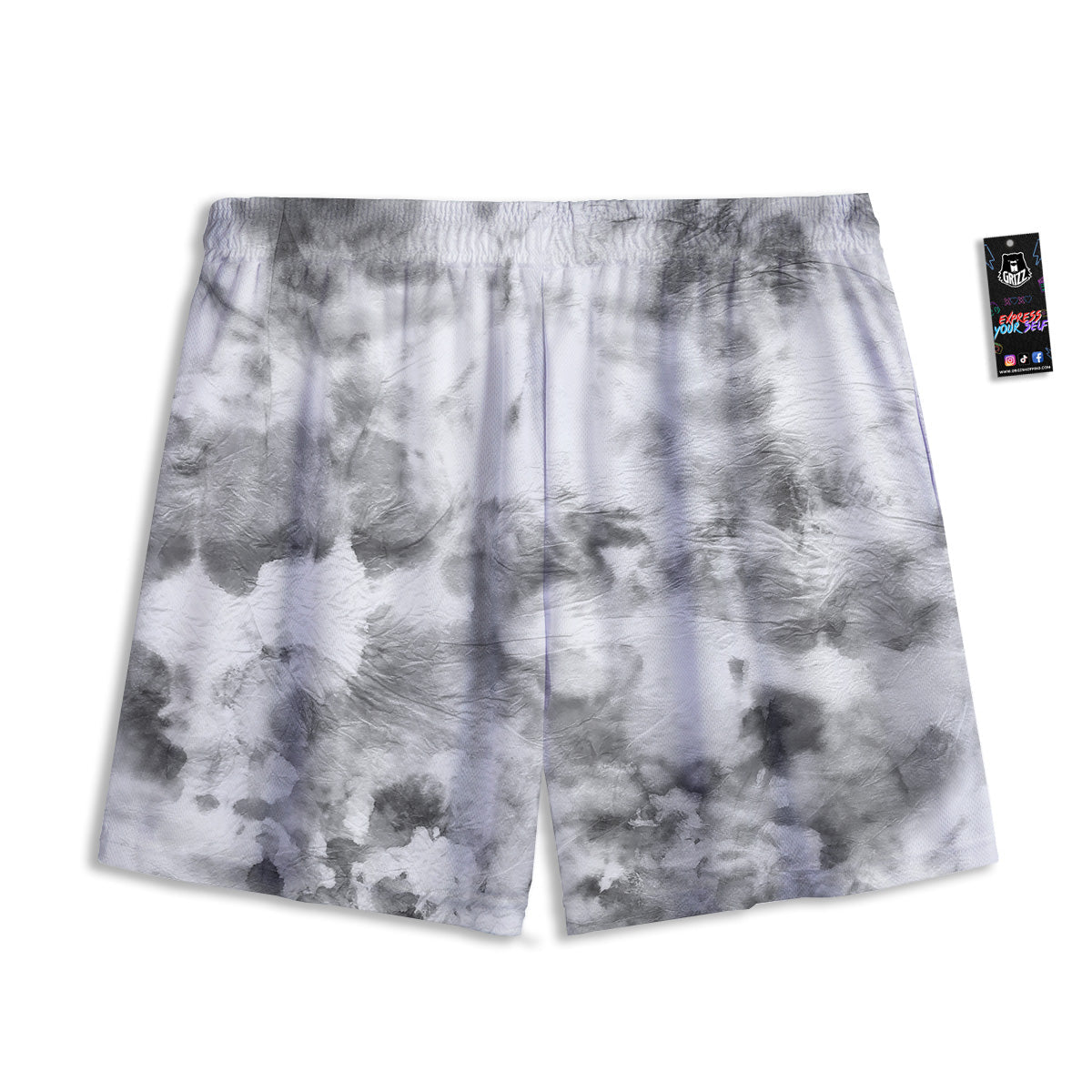 Lunar Phase Galaxy Print Mesh Shorts