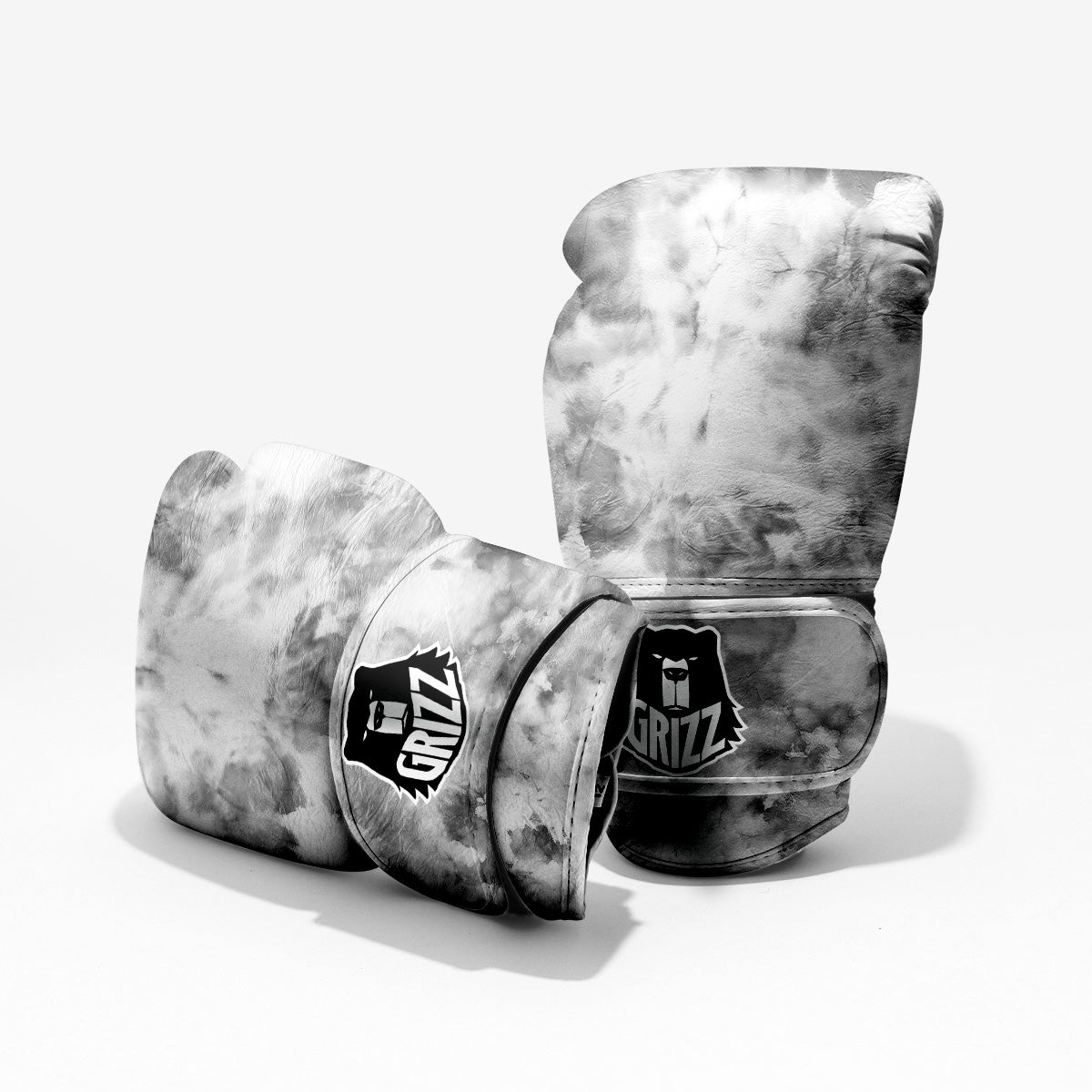 Marble Smoke Black White Print Sparring Gloves-grizzshop