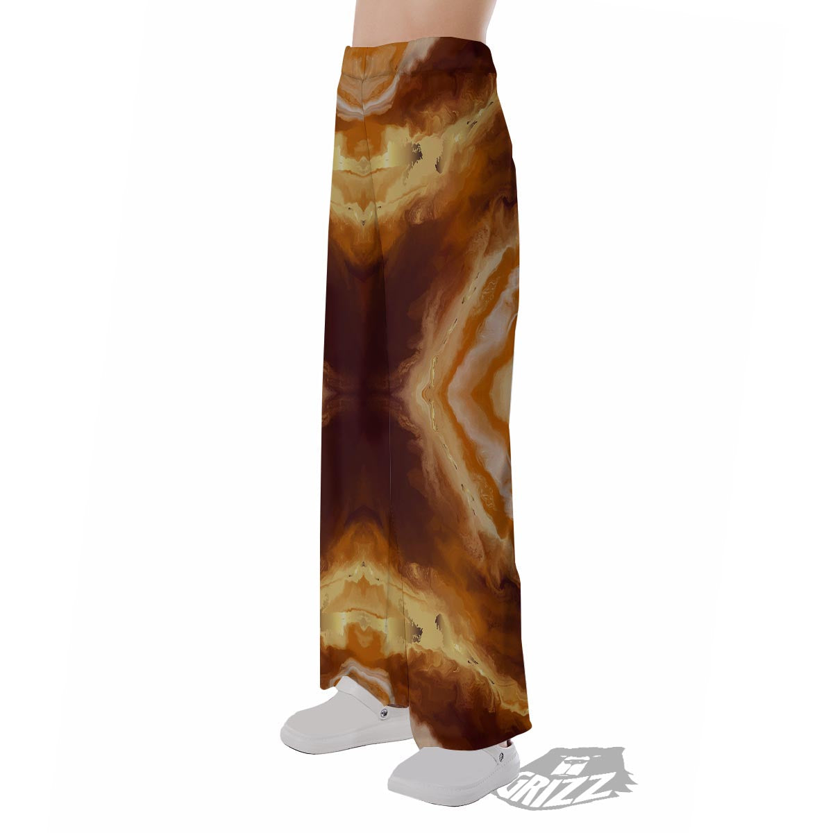 Marble Sugar Brown Print Pattern Pajama Pants-grizzshop