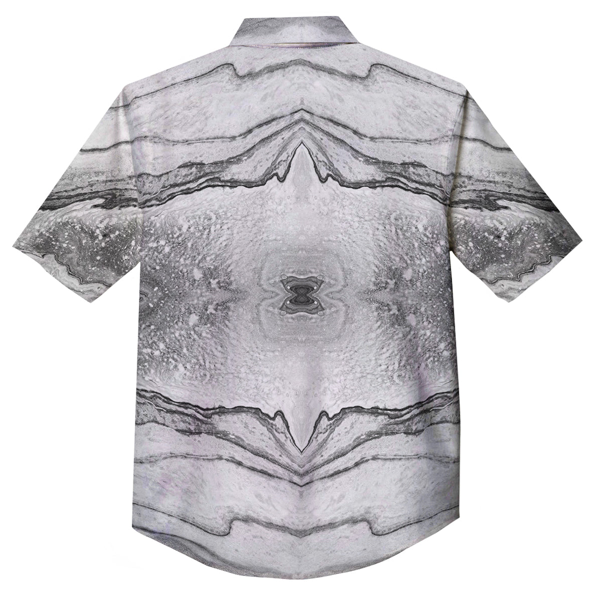 Marble White Gray Print Pattern Button Up Shirt-grizzshop