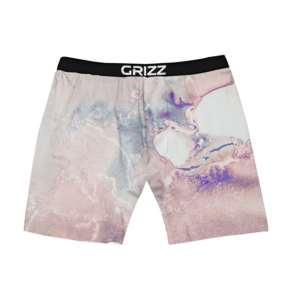 Marble White Ruby Print Boxer Briefs-grizzshop
