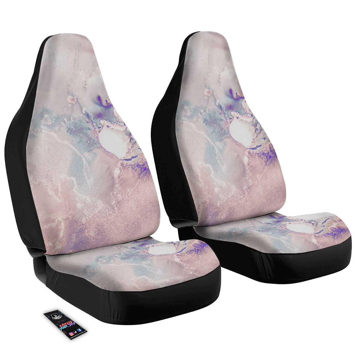Marble White Ruby Print Car Seat Covers-grizzshop