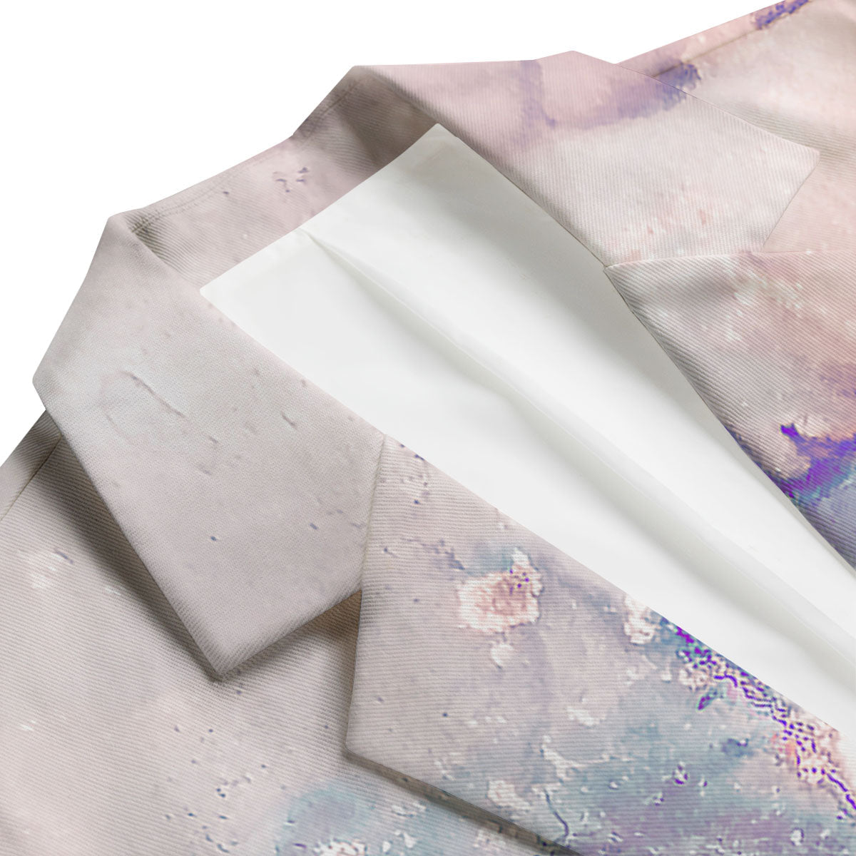 Marble White Ruby Print Men's Blazer-grizzshop