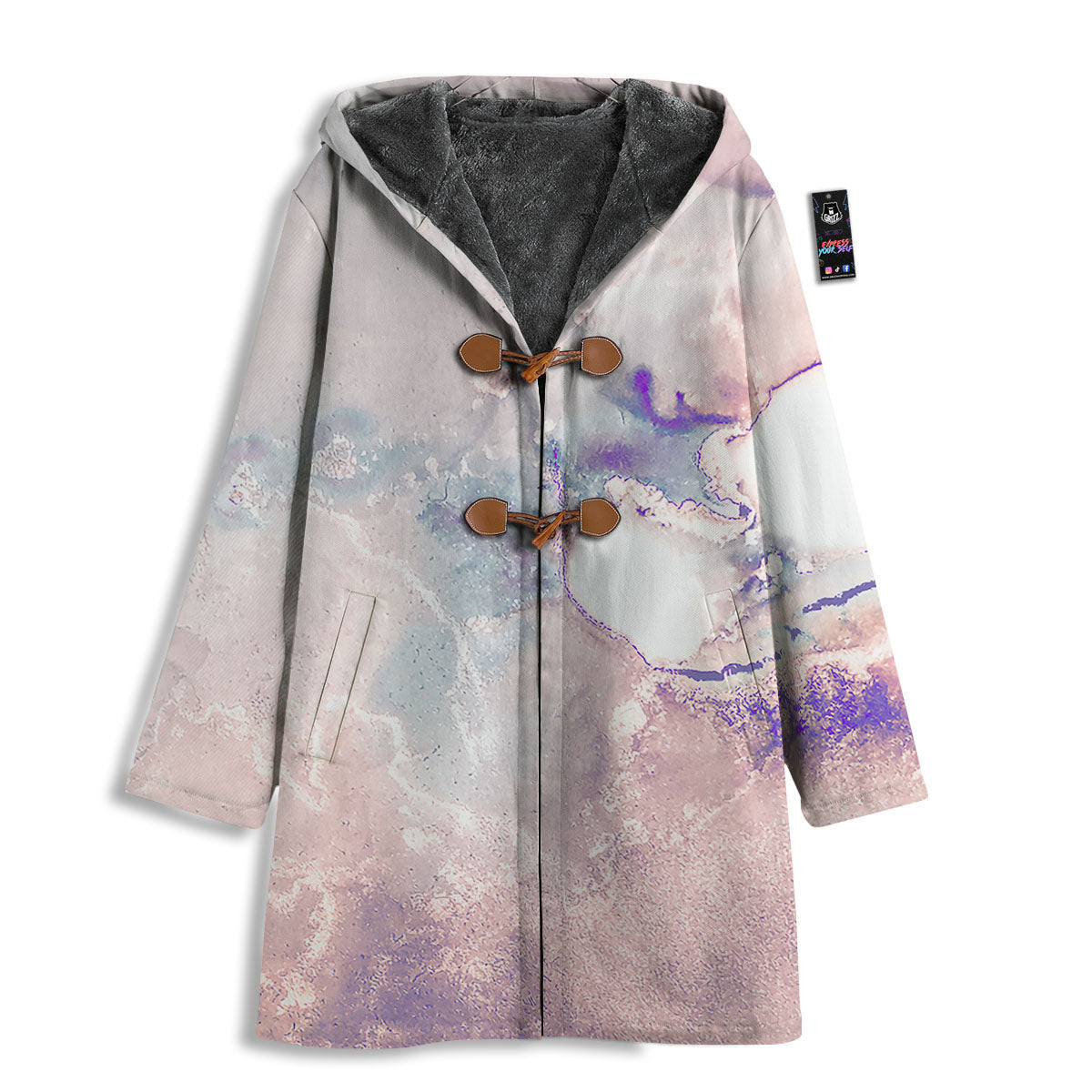 Marble White Ruby Print Men's Windbreaker Jacket-grizzshop