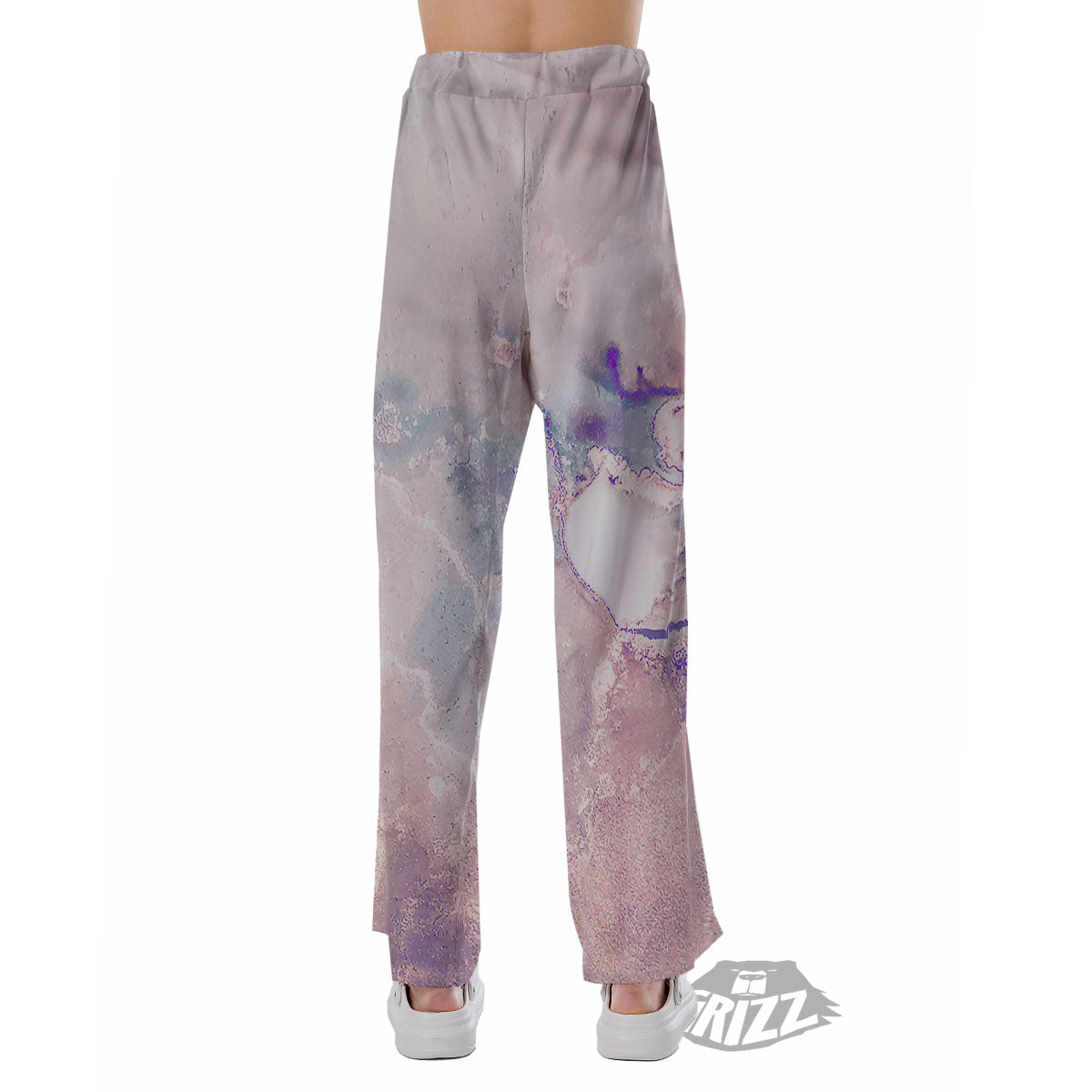 Marble White Ruby Print Pajama Pants-grizzshop