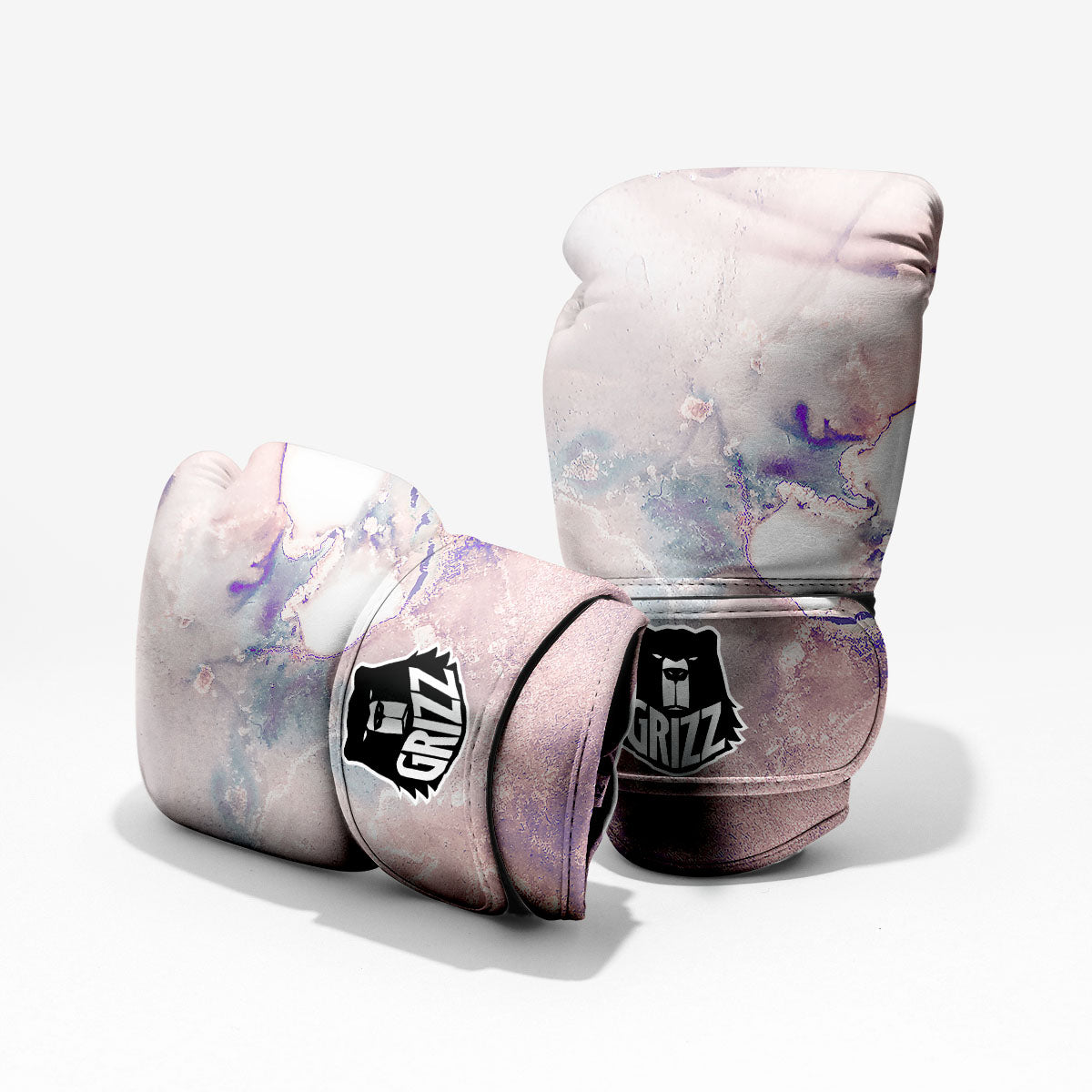 Marble White Ruby Print Sparring Gloves-grizzshop