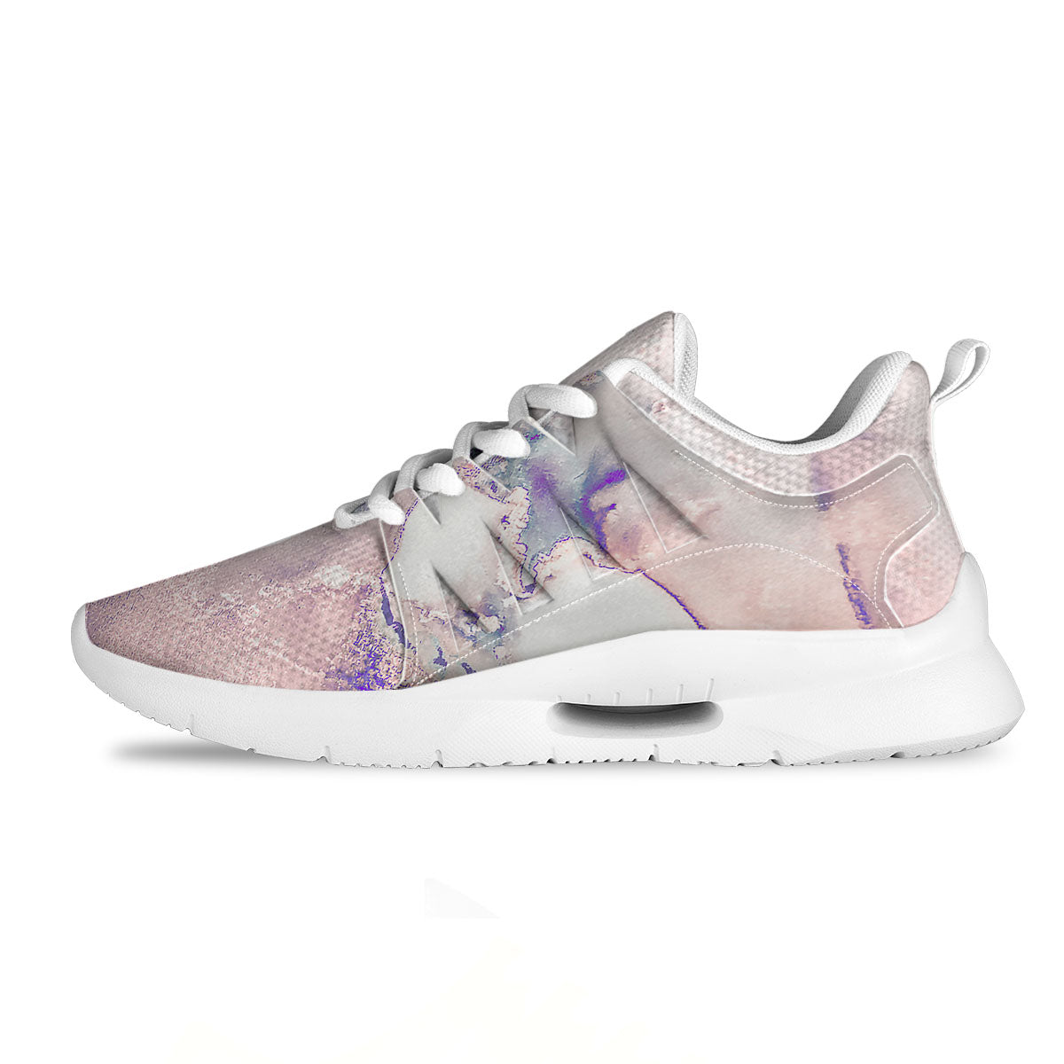 Marble White Ruby Print Tennis Shoes-grizzshop