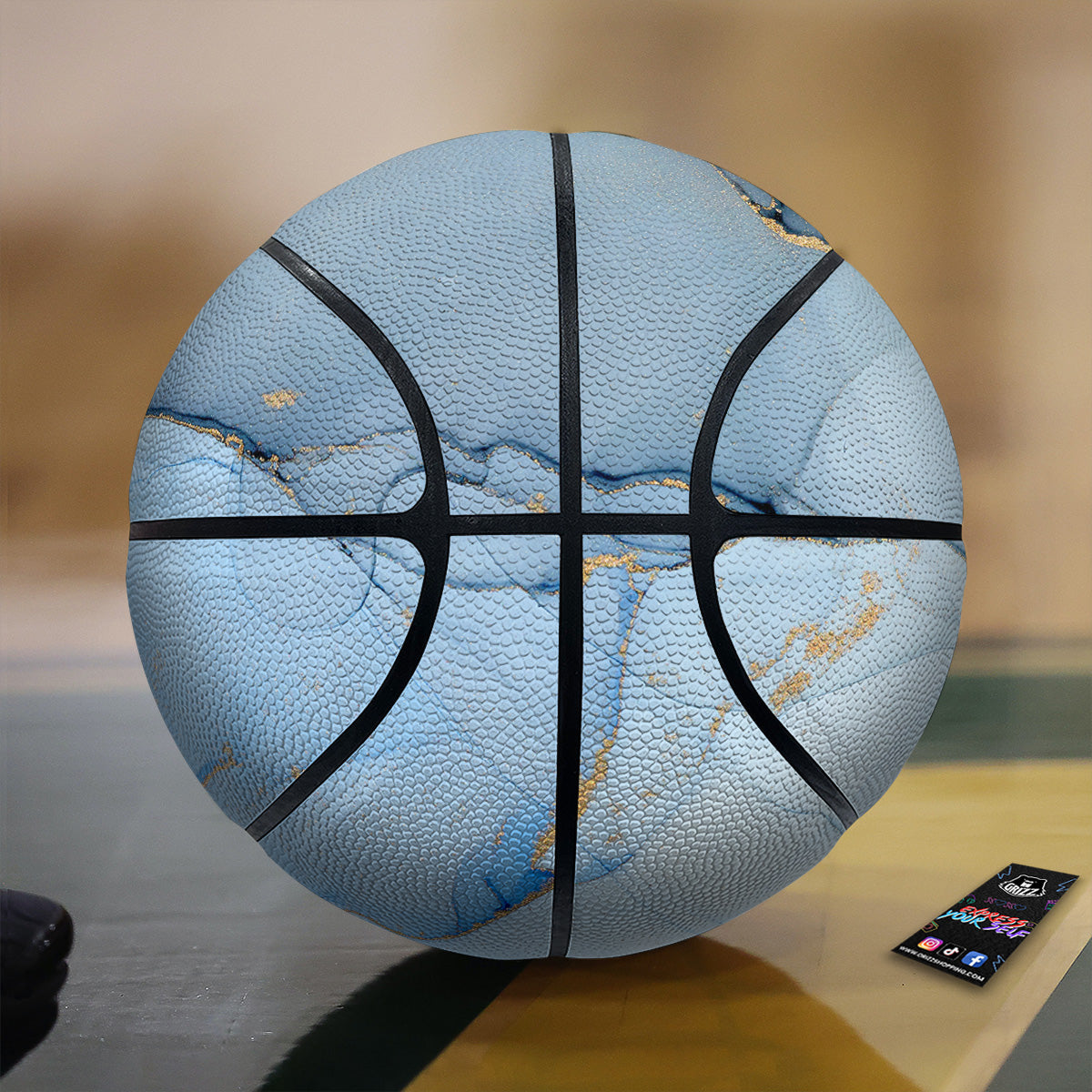 Marble Blue Print Basketball