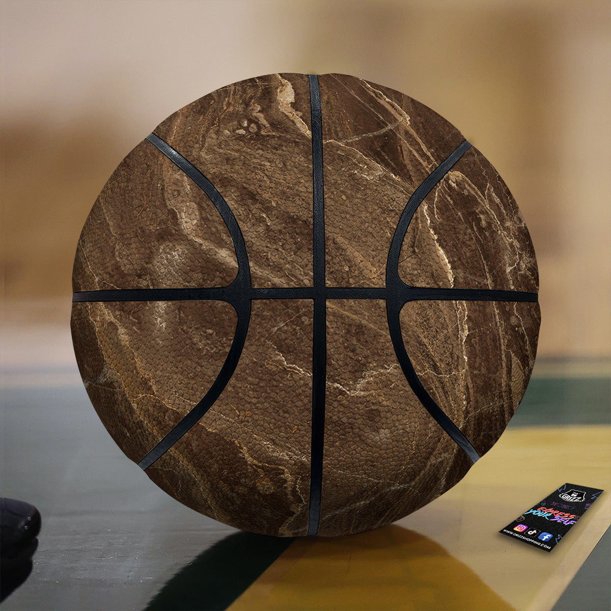 Marble Brown Print Basketball