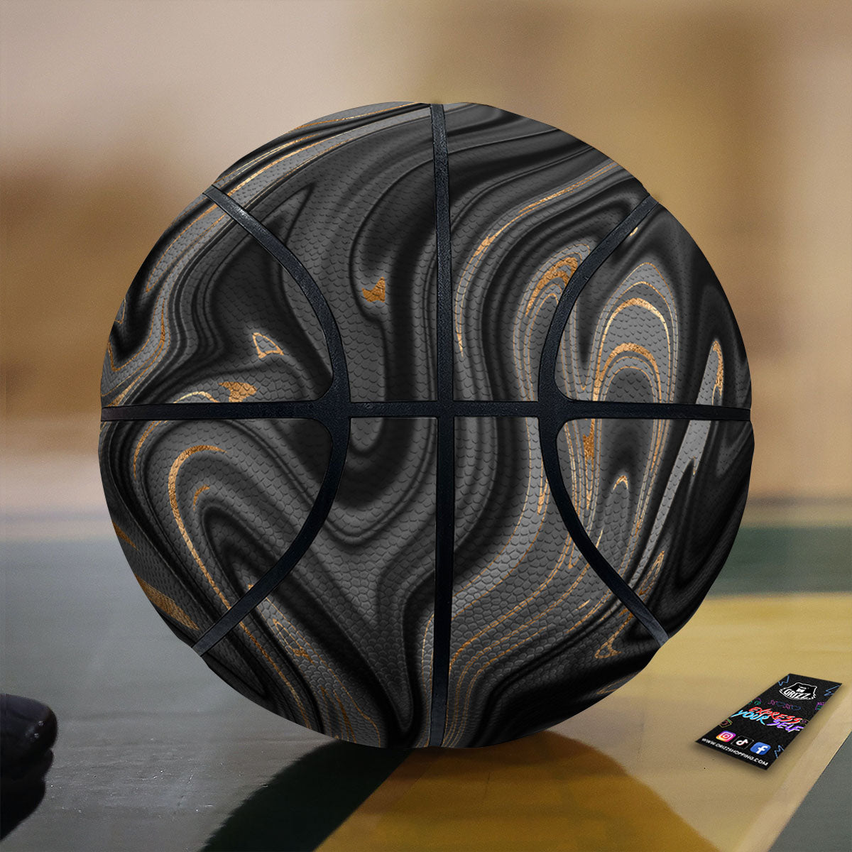 Owl Night Print Pattern Basketball