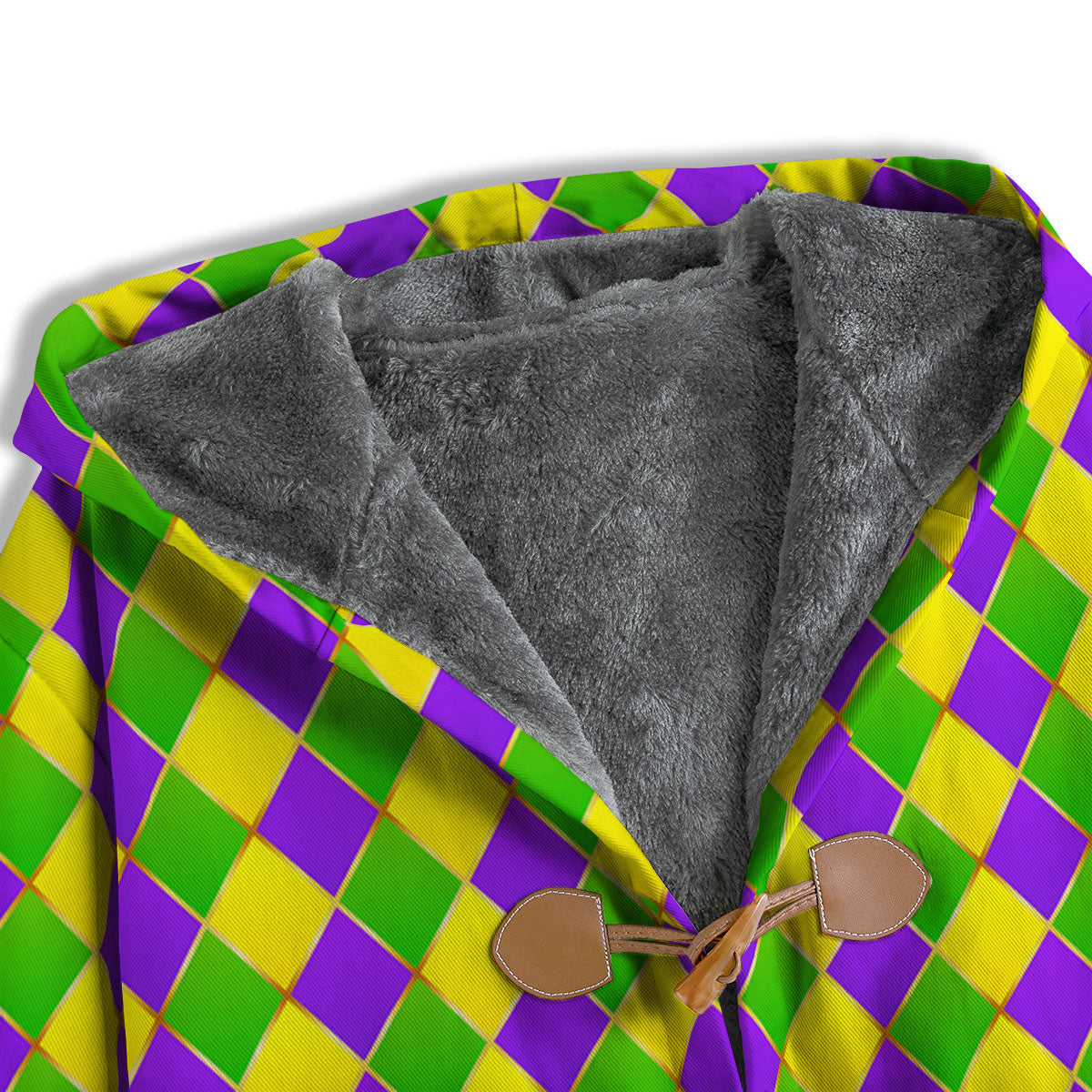 Mardi Gras Purple Green And Yellow Print Pattern Men's Windbreaker Jacket-grizzshop
