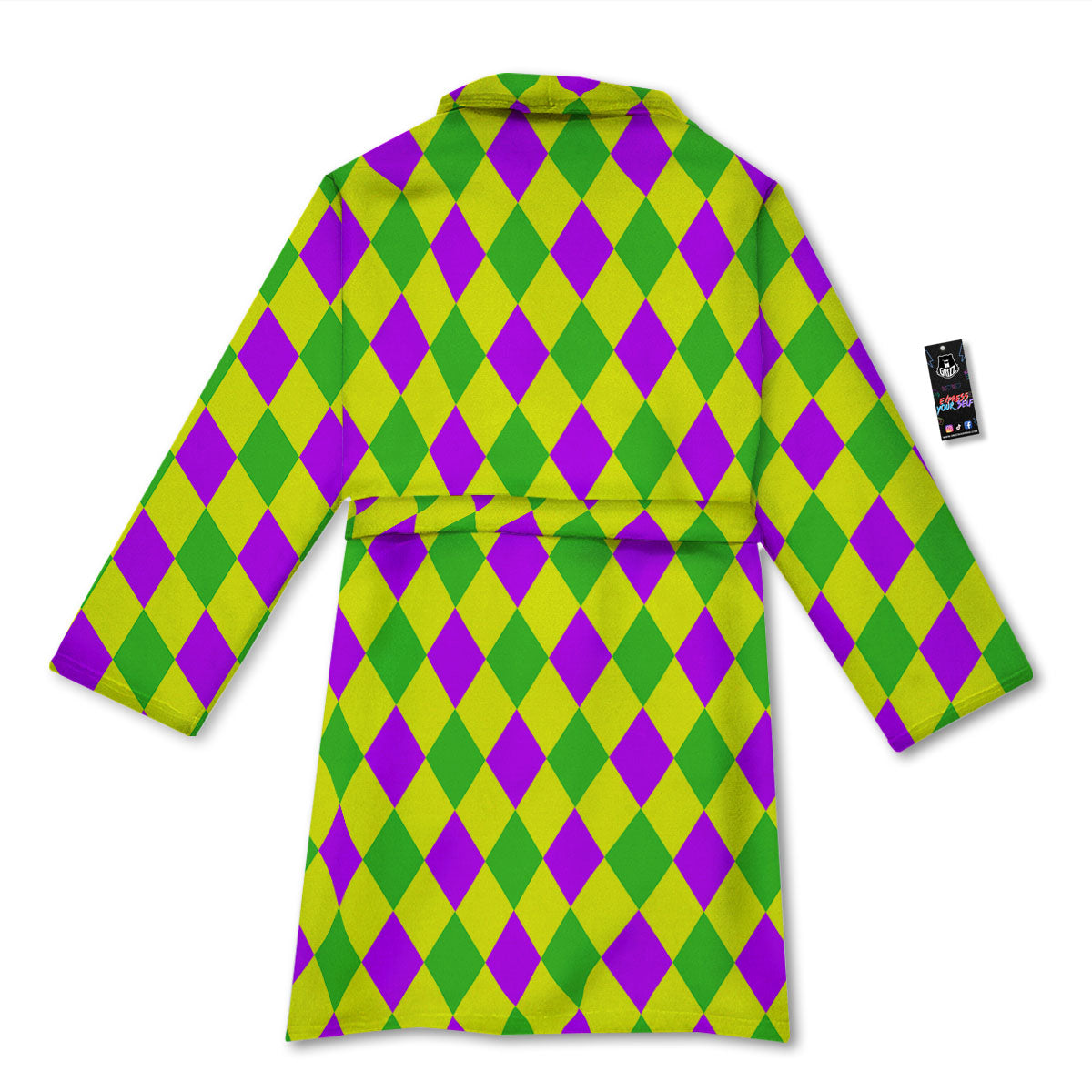 Mardi Harlequin Gras Print Pattern Bathrobe-grizzshop