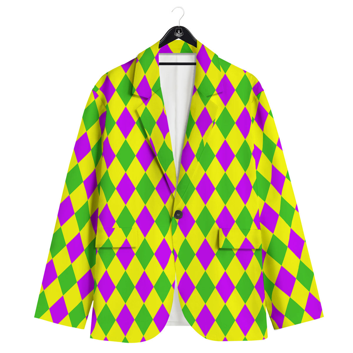 Mardi Harlequin Gras Print Pattern Men's Sport Coat-grizzshop