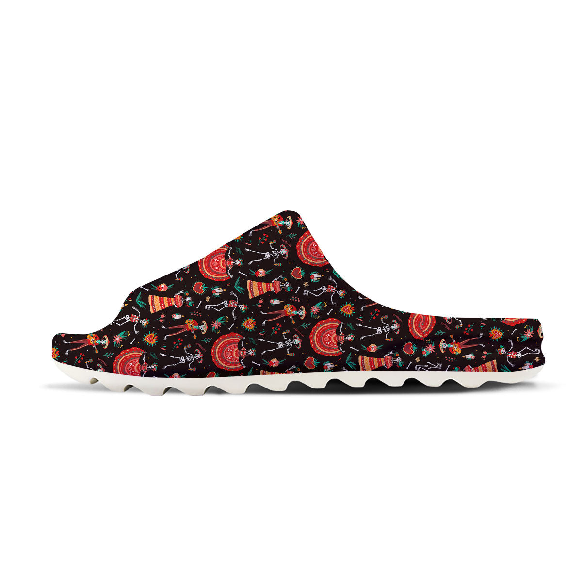Mariachi Skeletons Day Of The Dead Print Pattern Sandals-grizzshop