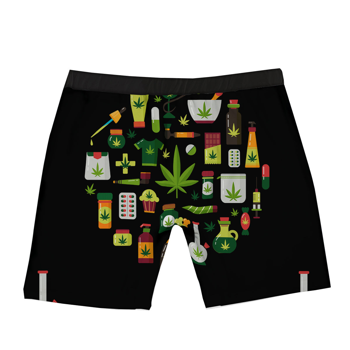 Marijuana And Cannabis Print Boxer Briefs-grizzshop