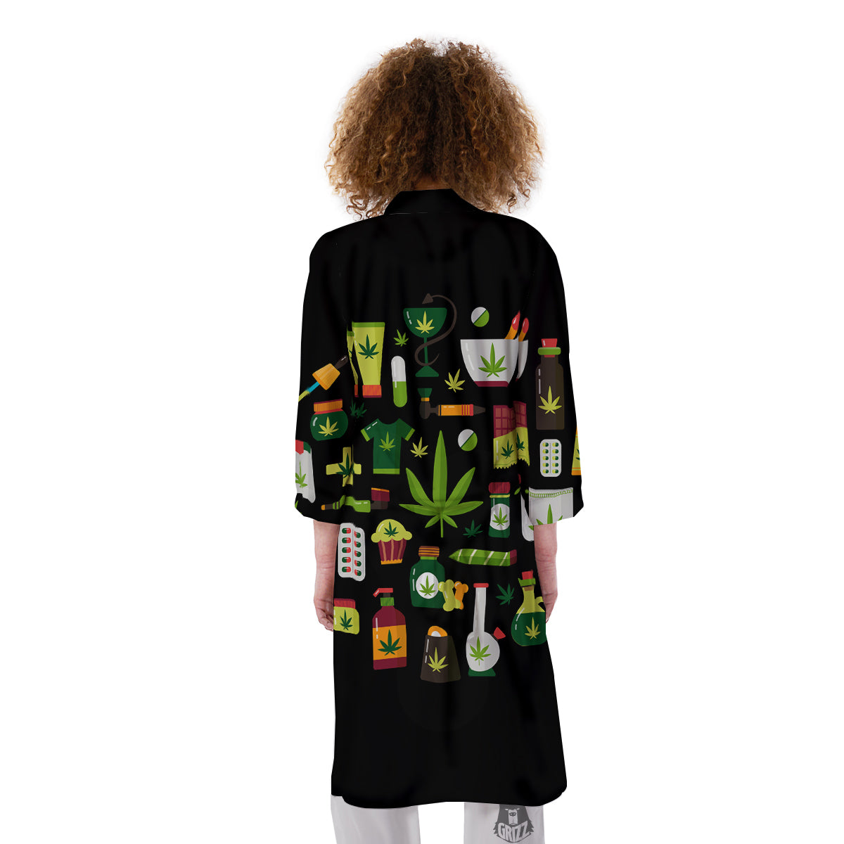 Marijuana And Cannabis Print Kimono-grizzshop