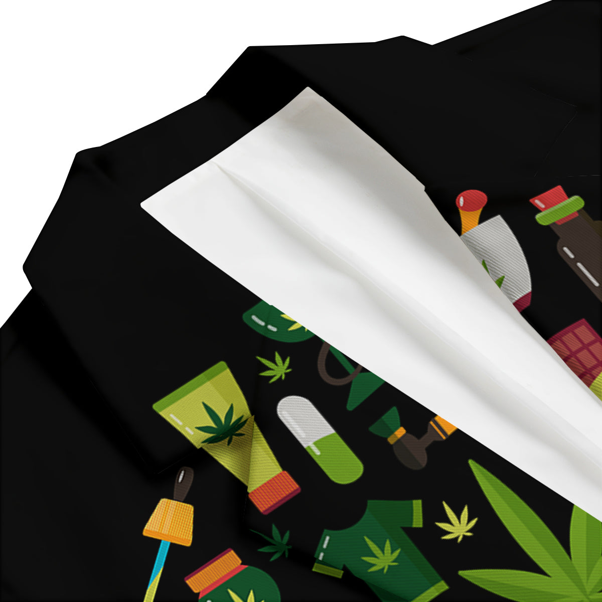 Marijuana And Cannabis Print Men's Blazer-grizzshop