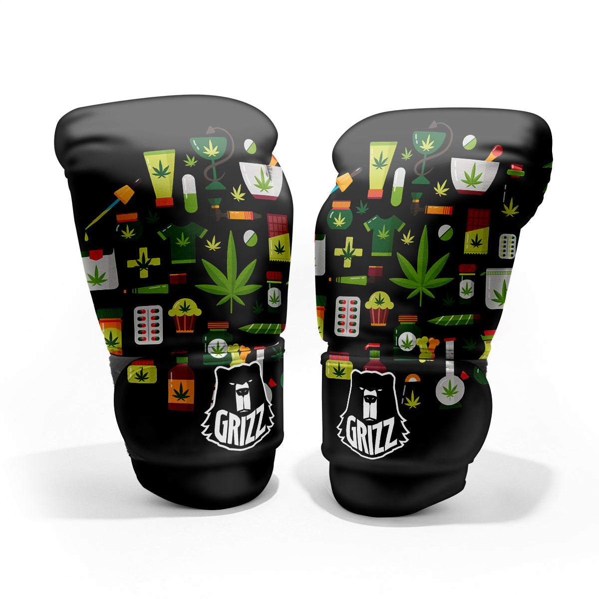 Marijuana And Cannabis Print Pro Boxing Glove