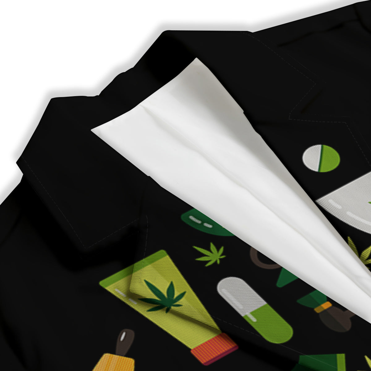 Marijuana And Cannabis Print Women's Blazer-grizzshop