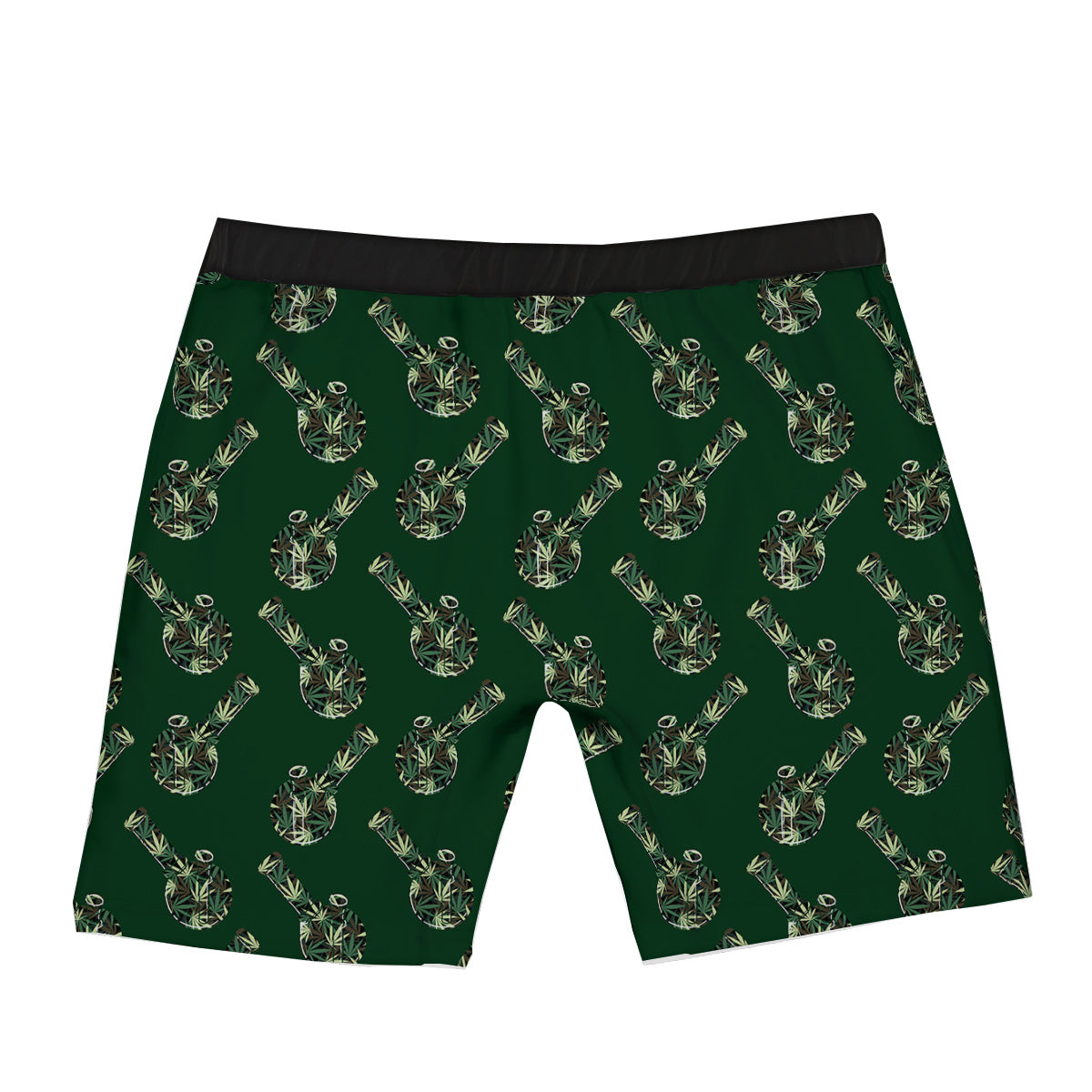 Marijuana Cannabis And Green Camo Print Pattern Boxer Briefs-grizzshop