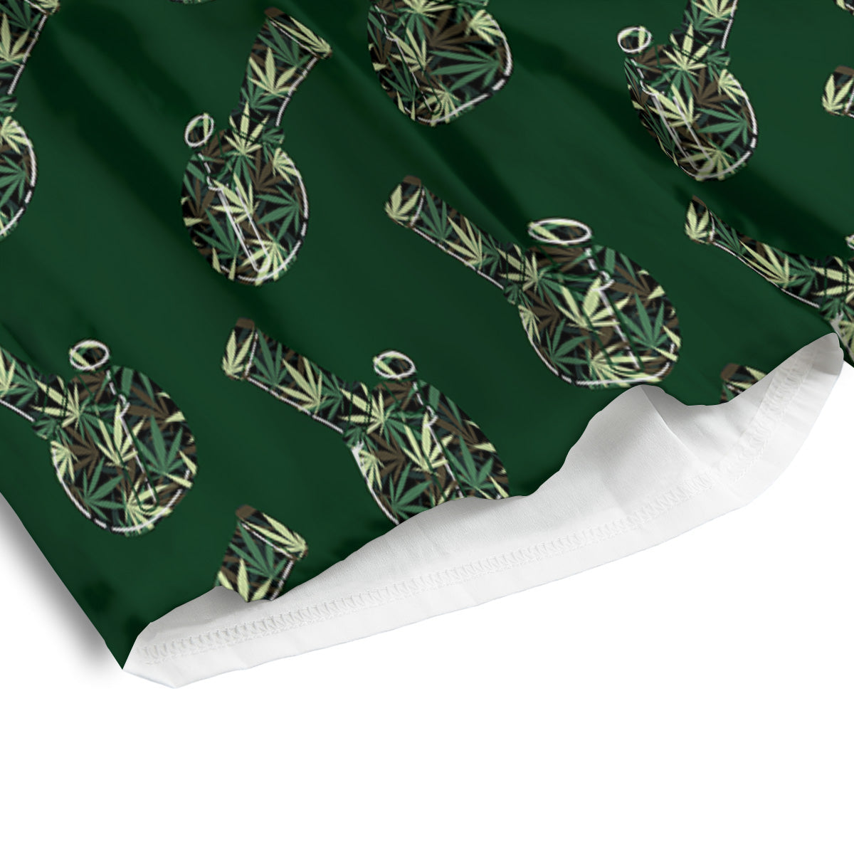 Marijuana Cannabis And Green Camo Print Pattern Men's Athletic Shorts