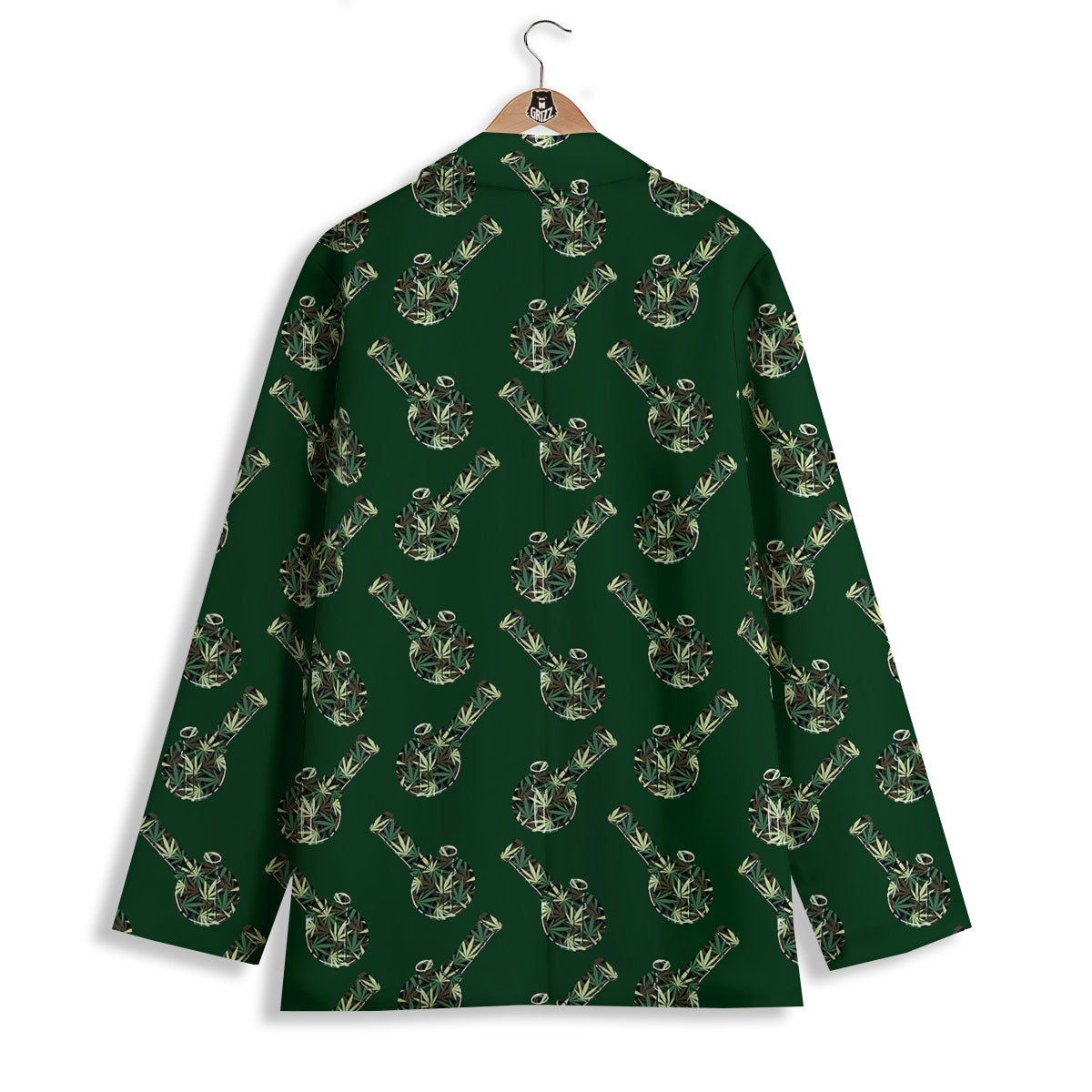 Marijuana Cannabis And Green Camo Print Pattern Women's Blazer-grizzshop