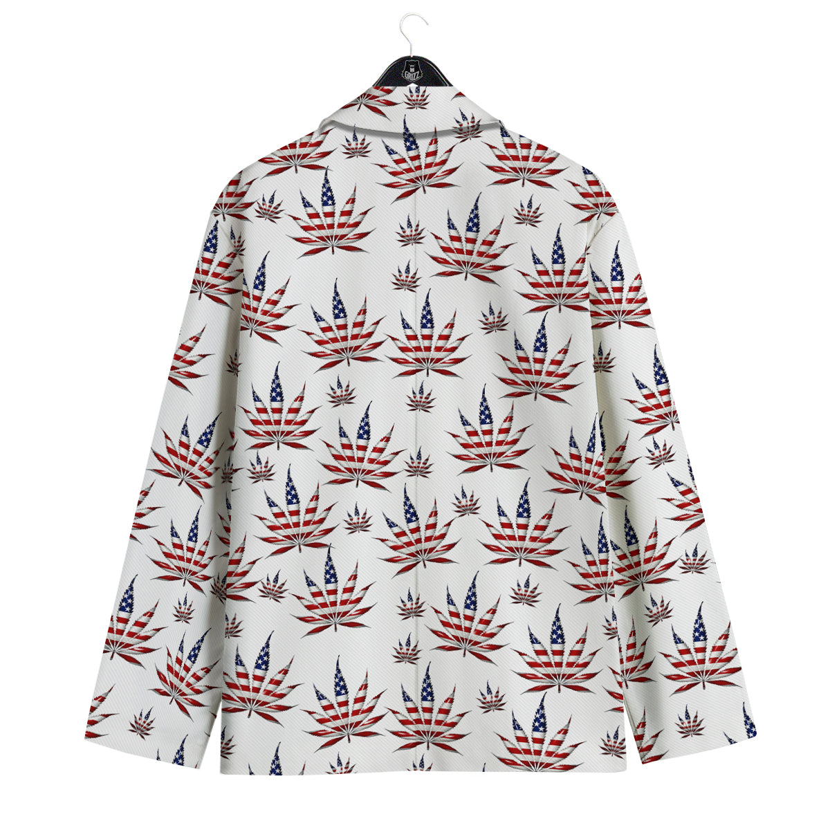 Marijuana Leaf American Print Pattern Men's Sport Coat-grizzshop