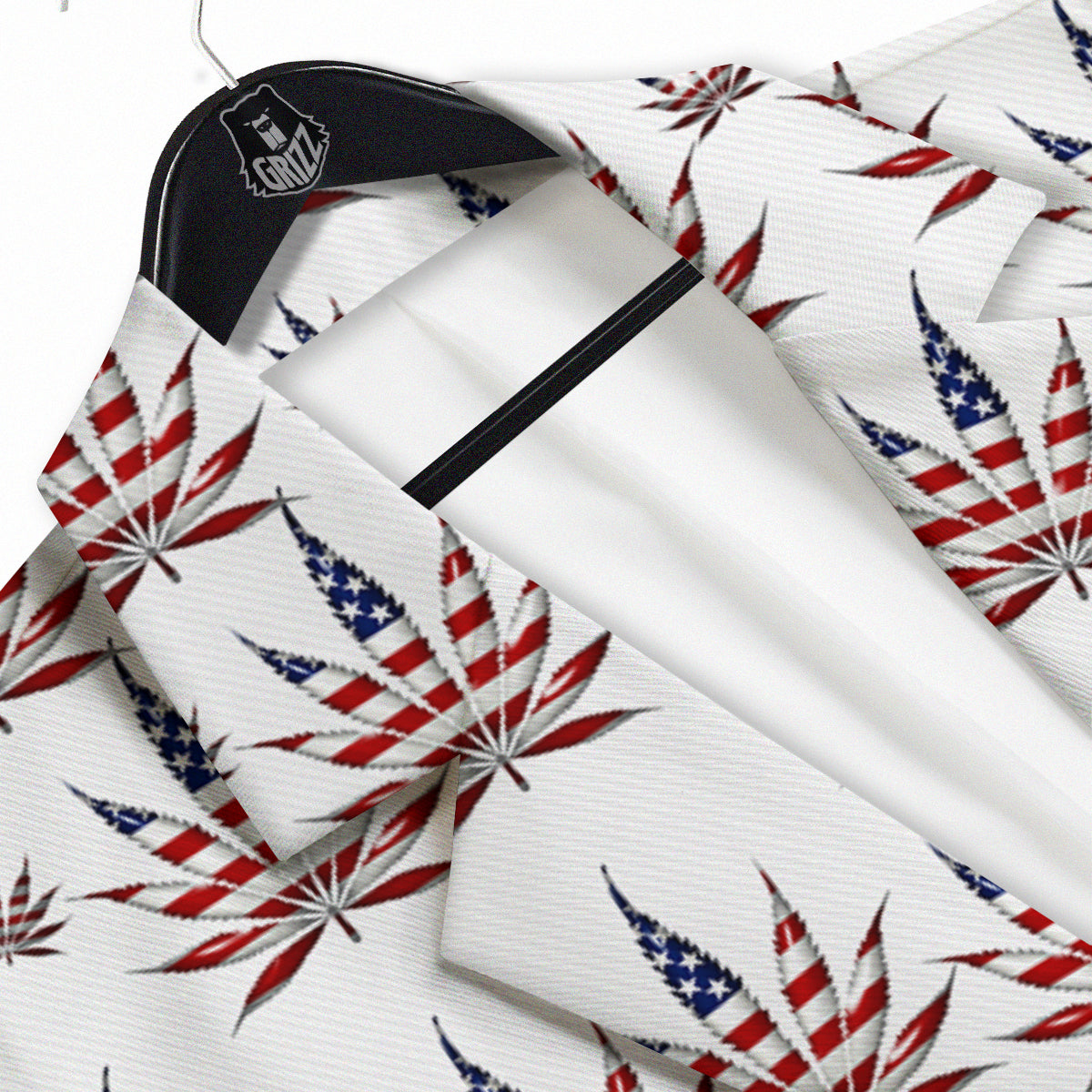 Marijuana Leaf American Print Pattern Men's Sport Coat-grizzshop